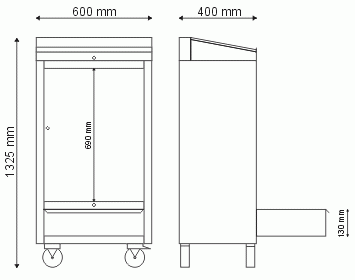 Szafka z pulpitem do pisania N-2-03-02
