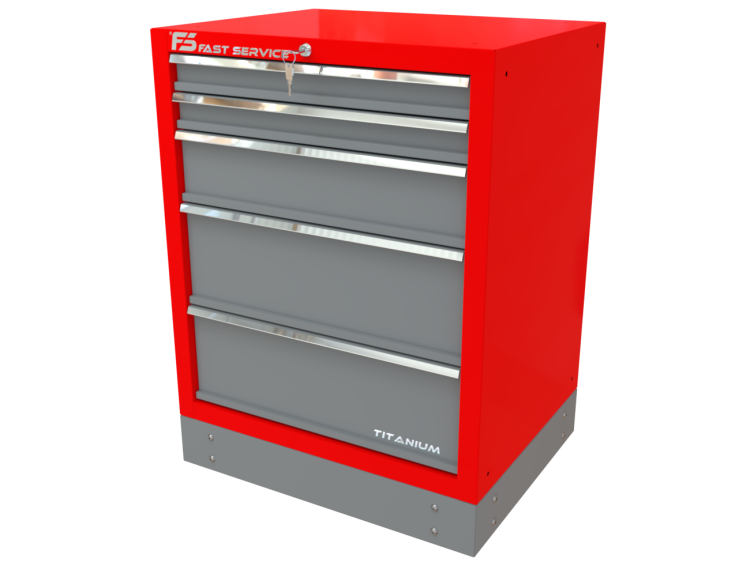 Stalowa szafka warsztatowa do przechowywania narzędzi T-22 z 5 szufladami – doskonała do organizacji miejsca pracy w serwisie