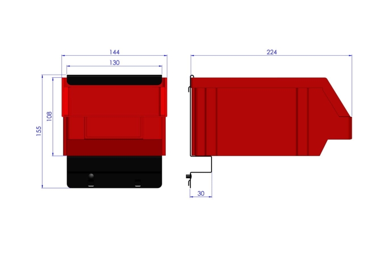 Listwa na 1 pojemnik P3  ZW-P3-1