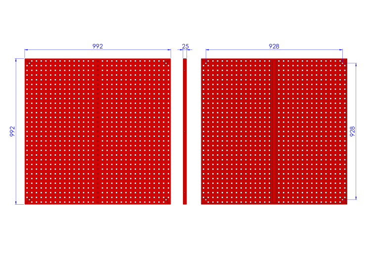 Płyta / tablica perforowana 992x992
